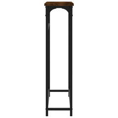 vidaXL Console Table | Smoked oak | Engineered wood, metal | Compact 5