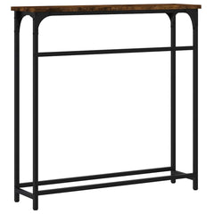 vidaXL Console Table | Smoked oak | Engineered wood, metal | Compact 6