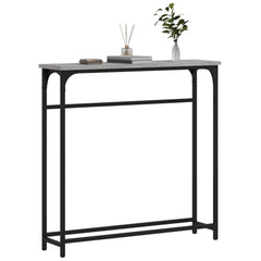 vidaXL Console Table | Grey sonoma | Engineered wood | Narrow | Adjustable Feet 3