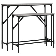 vidaXL Console Tables 2 pcs Grey Sonoma Engineered Wood 2