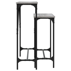 vidaXL Console Tables 2 pcs Grey Sonoma Engineered Wood 5