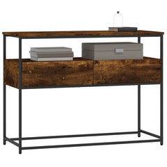 vidaXL Console Table Smoked Oak 100x40x75 cm Engineered Wood 3