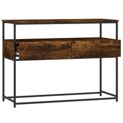 vidaXL Console Table Smoked Oak 100x40x75 cm Engineered Wood 5