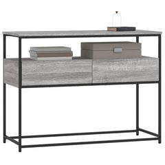 vidaXL Console Table Grey Sonoma 100x40x75 cm Engineered Wood 3