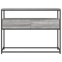 vidaXL Console Table Grey Sonoma 100x40x75 cm Engineered Wood 6