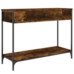 vidaXL Console Table Smoked Oak 100x34,5x75 cm Engineered Wood 2