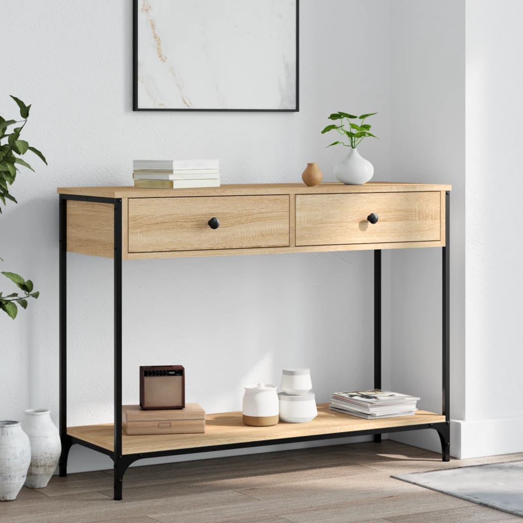 vidaXL Console Table 100x34.5x75 cm Engineered Wood