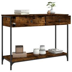 vidaXL Console Table Smoked Oak 100x34.5x75 cm Engineered Wood 4