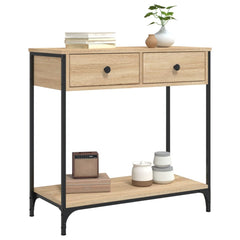 vidaXL Console Table | Sonoma oak | Engineered wood, Metal | Medium 3
