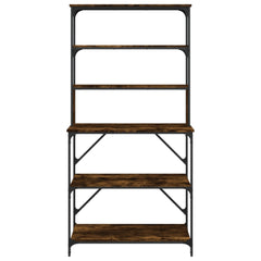 vidaXL Baker's Rack 6-Tier Smoked Oak 90x40x180 cm Engineered Wood 4