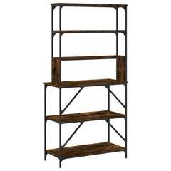 vidaXL Baker's Rack 6-Tier Smoked Oak 90x40x180 cm Engineered Wood 6