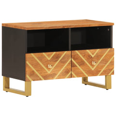 vidaXL TV Cabinet Brown and Black 70x33.5x46 cm Solid Wood Mango 2
