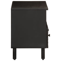 vidaXL TV Cabinet Black 70x33x46 cm Solid Wood Mango 4