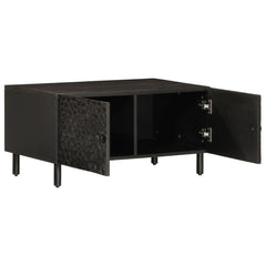 vidaXL Coffee Table Black 80x50x40 cm Solid Wood Mango 2