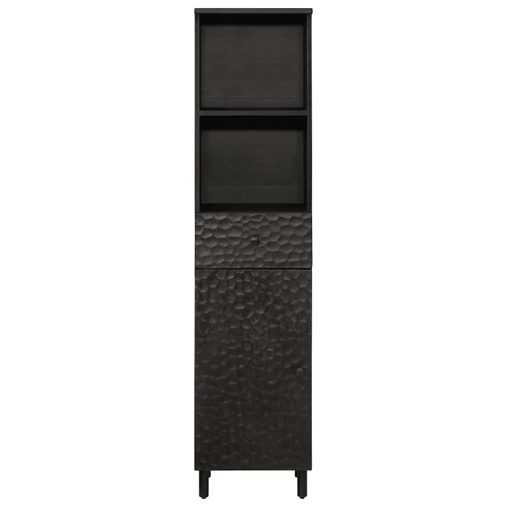 Bathroom Cabinet 38x33x160 cm Solid Wood Mango Black