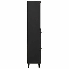 Bathroom Cabinet 38x33x160 cm Solid Wood Mango Black