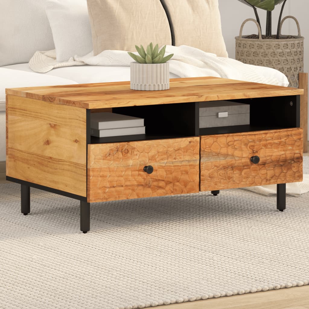 vidaXL Coffee Table 80x54x40 cm Solid Wood Acacia 1