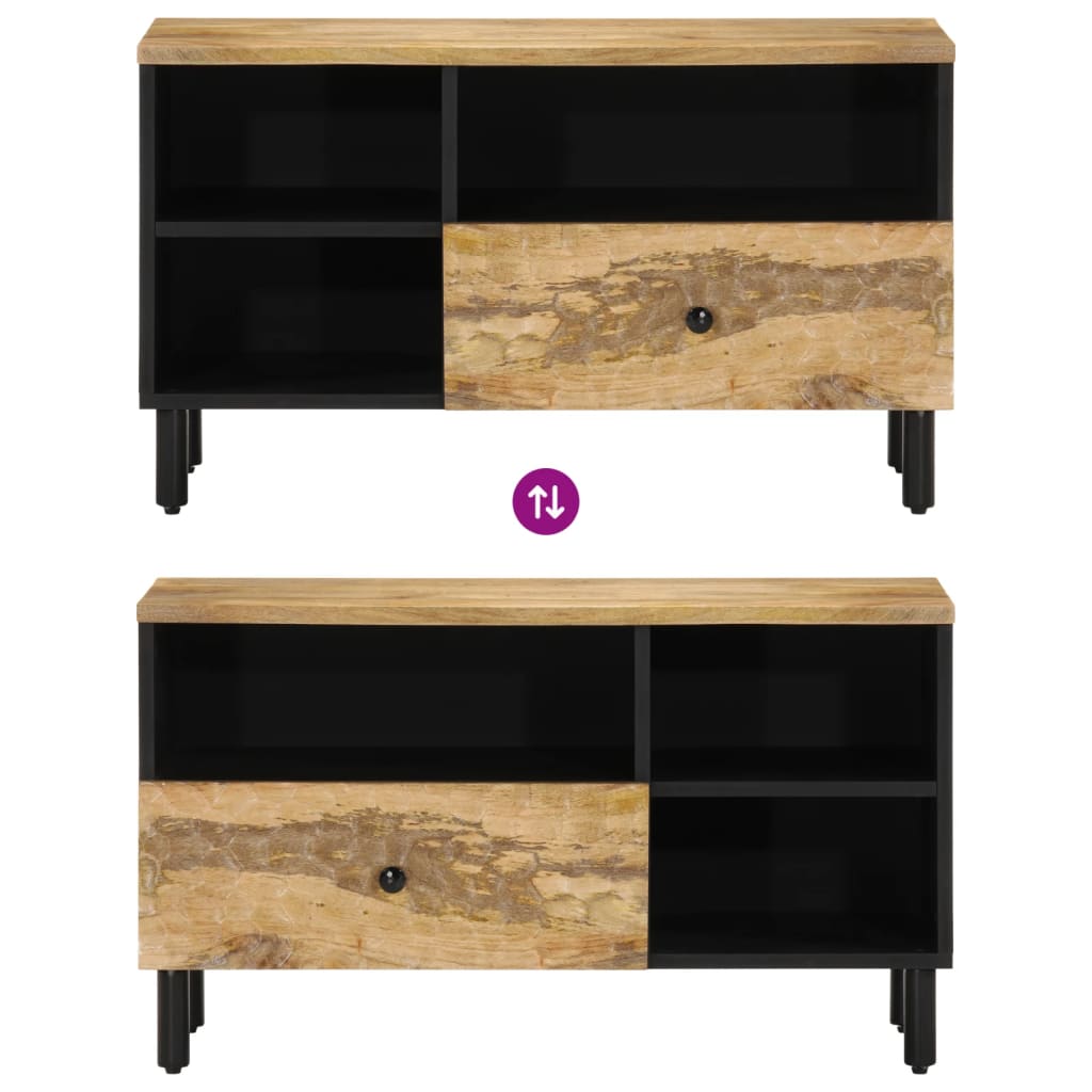 vidaXL TV Cabinet 80x33x46 cm Solid Wood Mango 6