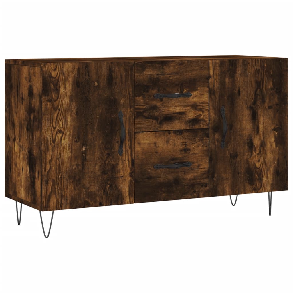 vidaXL Sideboard Smoked Oak 100x36x60 cm Engineered Wood 2