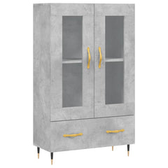 vidaXL Highboard Concrete Grey 69.5x31x115 cm Engineered Wood 2