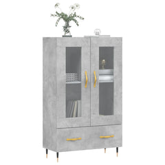 vidaXL Highboard Concrete Grey 69.5x31x115 cm Engineered Wood 3