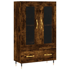 vidaXL Highboard Smoked Oak 69.5x31x115 cm Engineered Wood 2