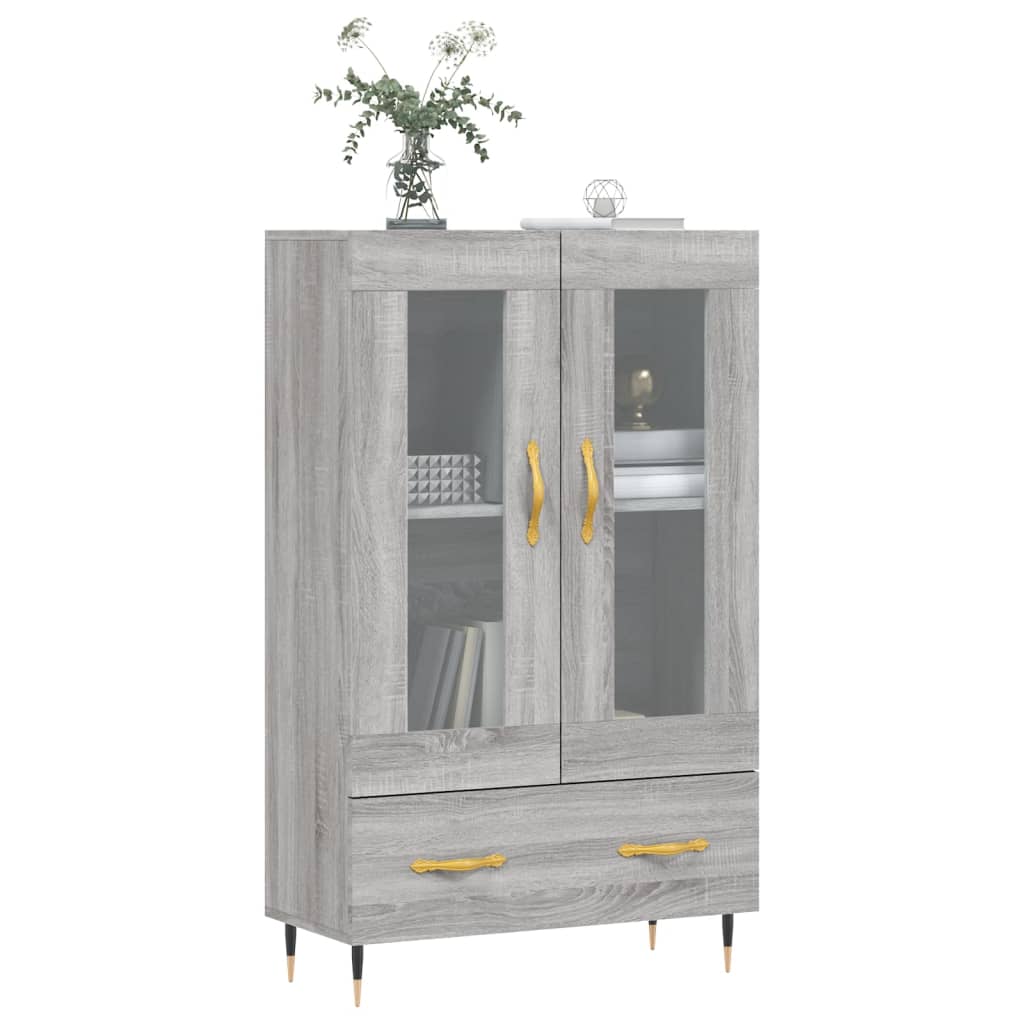 vidaXL Highboard Grey Sonoma 69.5x31x115 cm Engineered Wood 3