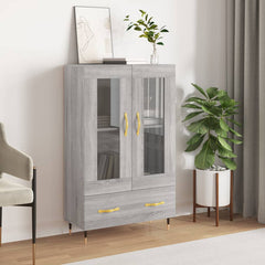 Highboard Engineered Wood in Grey Sonoma