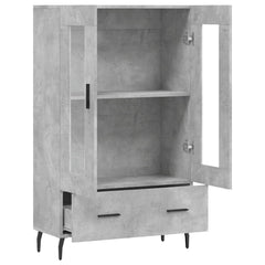 vidaXL Highboard Concrete Grey 69.5x31x115 cm Engineered Wood 5
