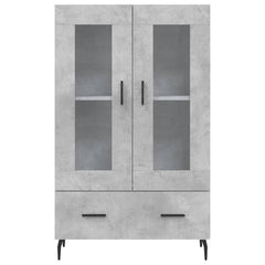 vidaXL Highboard Concrete Grey 69.5x31x115 cm Engineered Wood 6