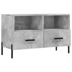 vidaXL TV Cabinet Concrete Grey 80x36x50 cm Engineered Wood 2