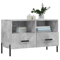 vidaXL TV Cabinet Concrete Grey 80x36x50 cm Engineered Wood 3