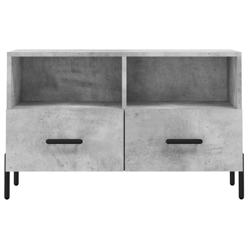 vidaXL TV Cabinet Concrete Grey 80x36x50 cm Engineered Wood 5