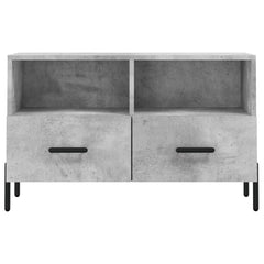 vidaXL TV Cabinet Concrete Grey 80x36x50 cm Engineered Wood 5