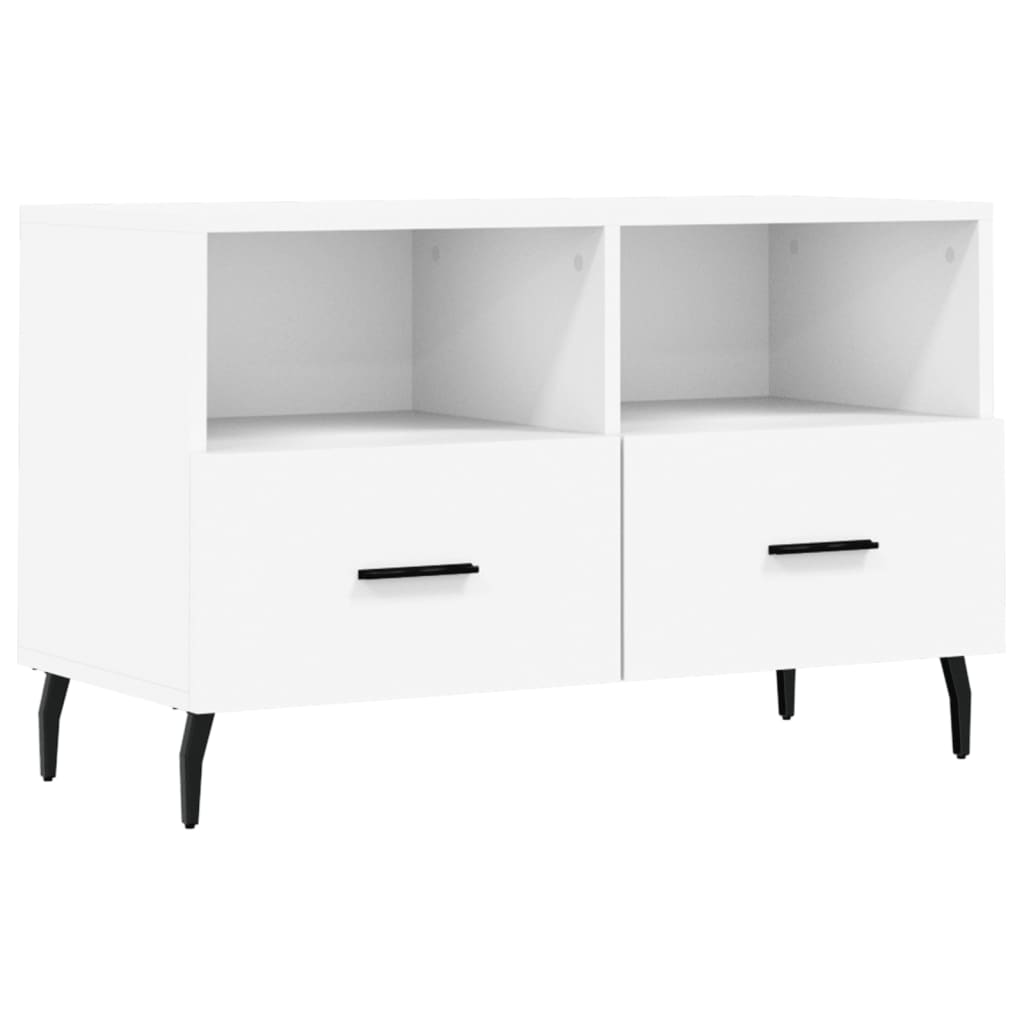 TV Cabinet 80x36x50 cm Engineered Wood White