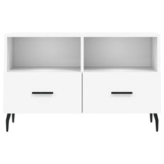 TV Cabinet 80x36x50 cm Engineered Wood White