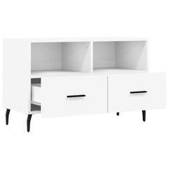 TV Cabinet 80x36x50 cm Engineered Wood White