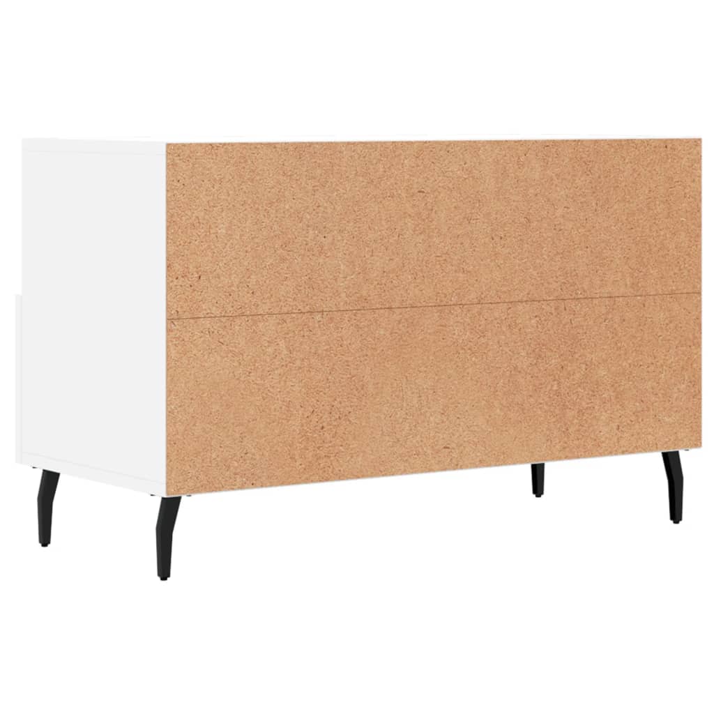 TV Cabinet 80x36x50 cm Engineered Wood White