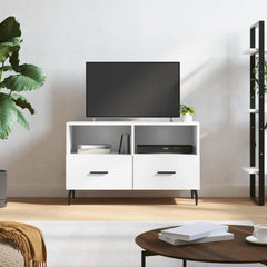 TV Cabinet 80x36x50 cm Engineered Wood White