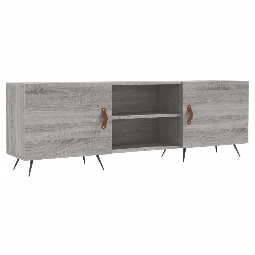 vidaXL TV Cabinet Grey Sonoma 150x30x50 cm Engineered Wood 2