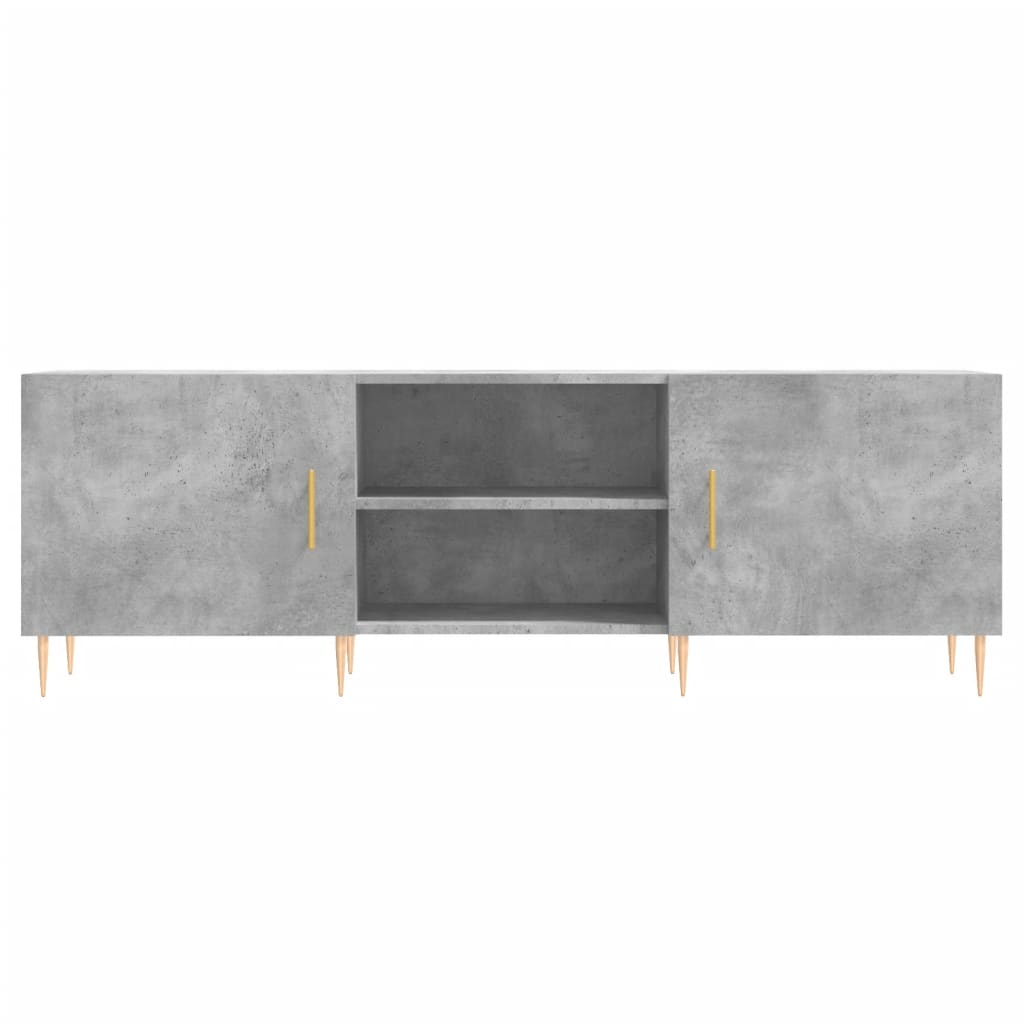 vidaXL TV Cabinet Concrete Grey 150x30x50 cm Engineered Wood 5