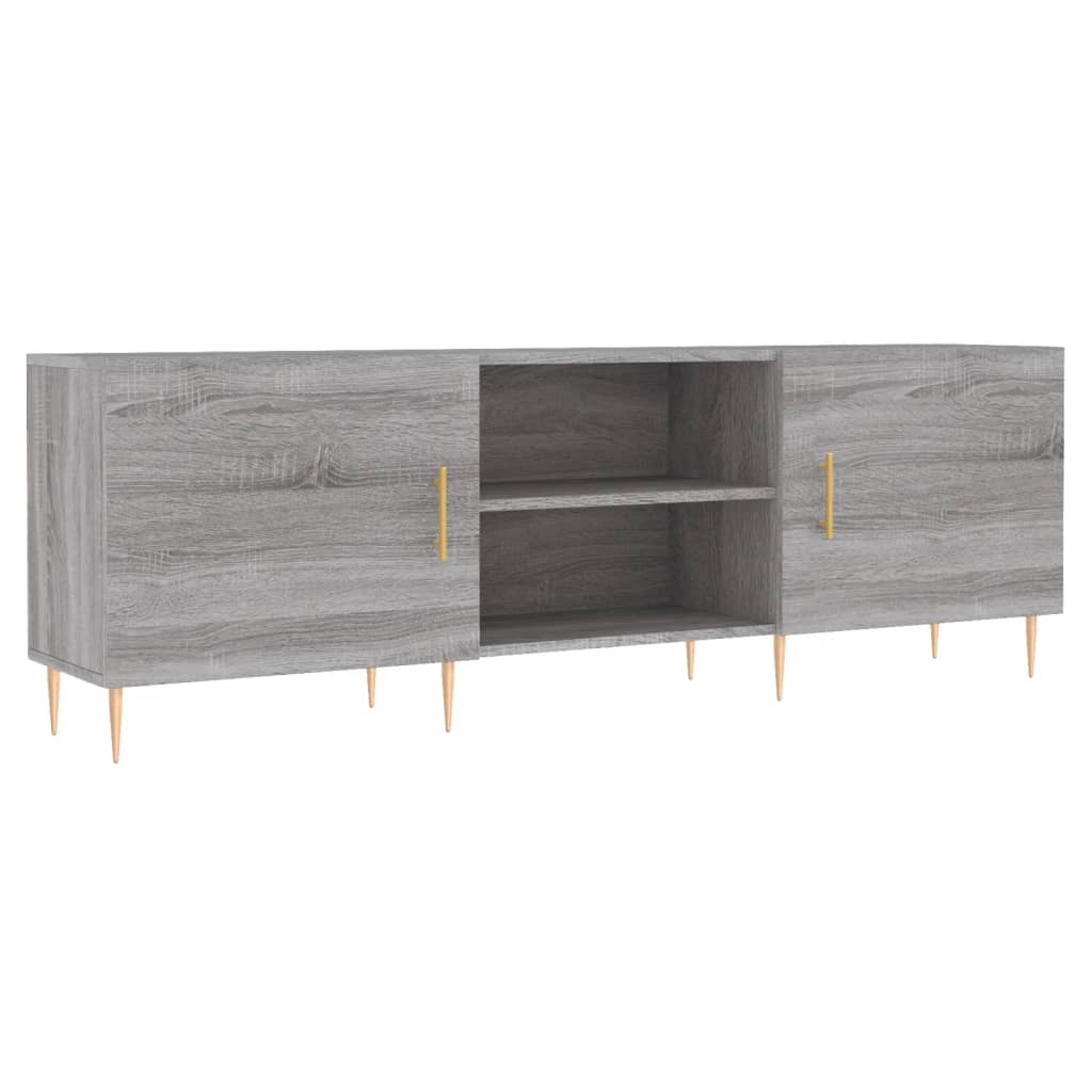 vidaXL TV Cabinet Grey Sonoma 150x30x50 cm Engineered Wood 2