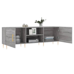 vidaXL TV Cabinet Grey Sonoma 150x30x50 cm Engineered Wood 4