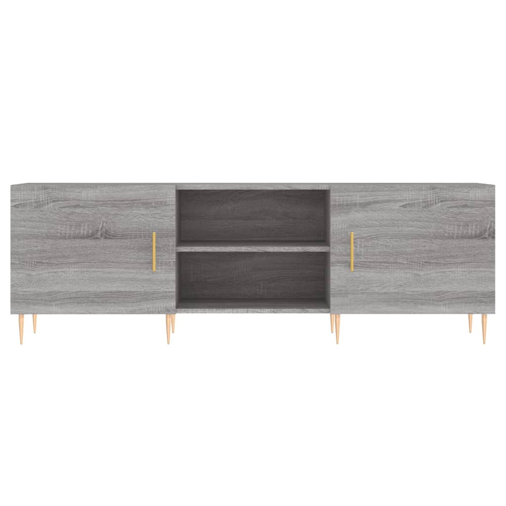 vidaXL TV Cabinet Grey Sonoma 150x30x50 cm Engineered Wood 5
