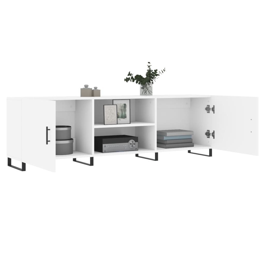 vidaXL TV Cabinet White 150x30x50 cm Engineered Wood 4