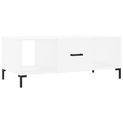 Coffee Table 102x50x40 cm Engineered Wood White