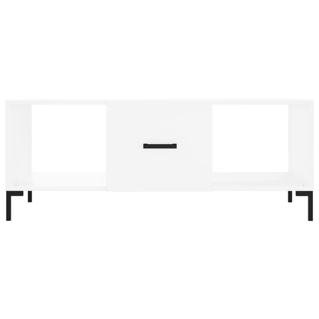 Coffee Table 102x50x40 cm Engineered Wood White