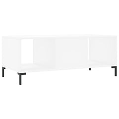 Coffee Table 102x50x40 cm Engineered Wood White