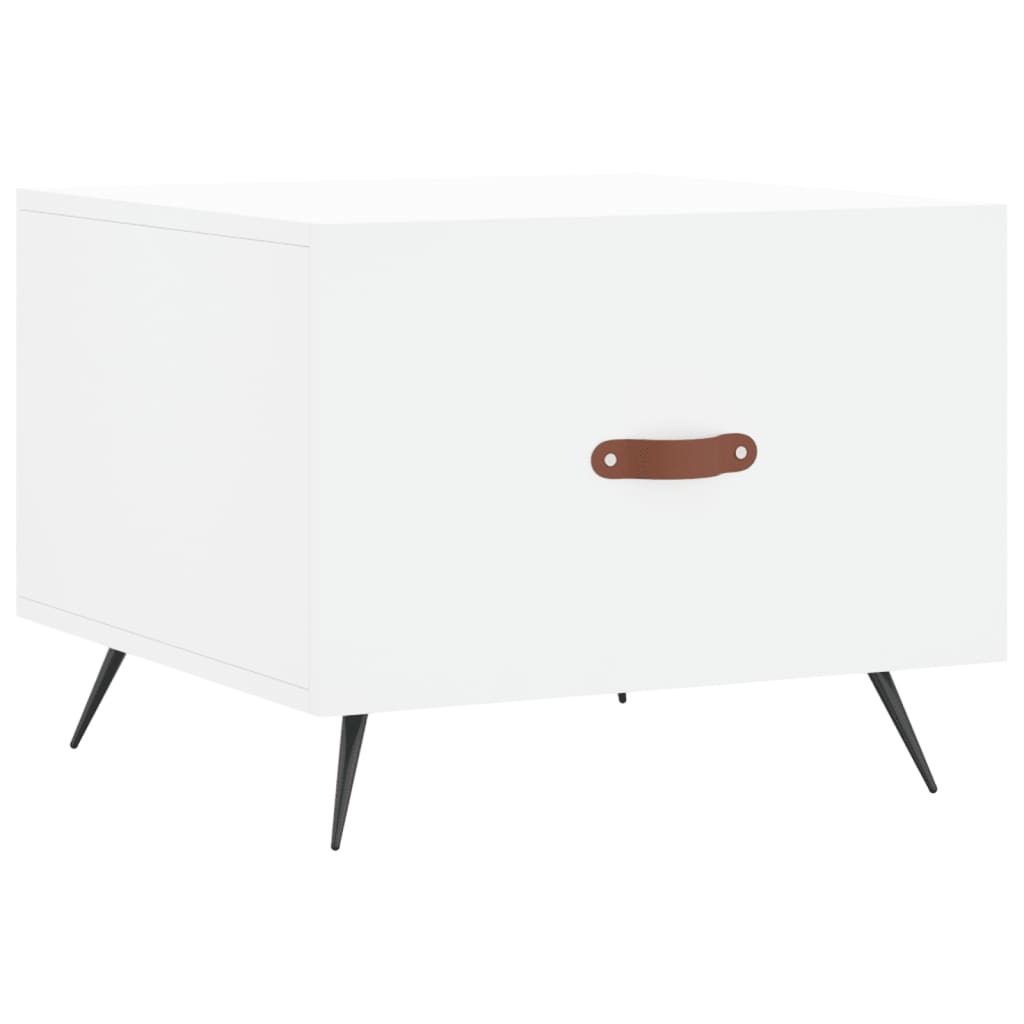 vidaXL Coffee Table White 50x50x40 cm Engineered Wood 2