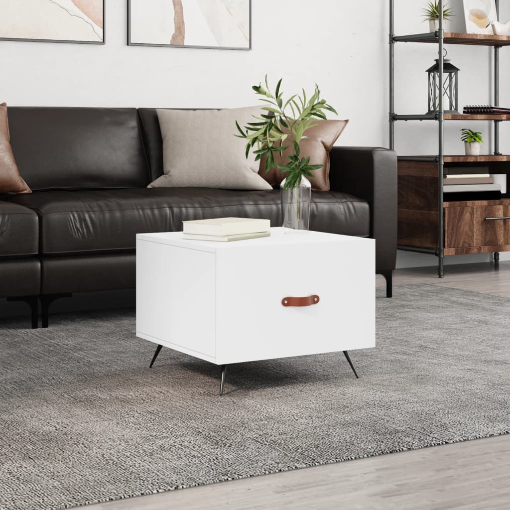 vidaXL Coffee Table White 50x50x40 cm Engineered Wood 1